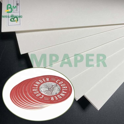 35PT 40PT Natural White Absorbent Pulpboard For Coaster Making