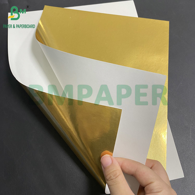 70gsm Metallic Paper For Beer Bottle Labels Silver Top White Back 765mm