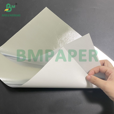 70gsm Metallic Paper For Beer Bottle Labels Silver Top White Back 765mm