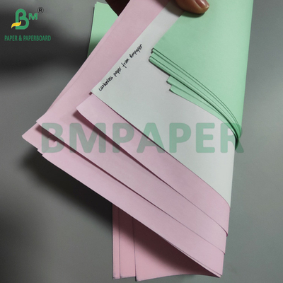 75gsm White Pink Carbonless NCR Paper For Waybill 8.5'' x 14'' Black Image