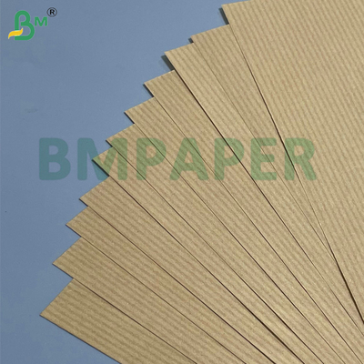 60gsm Brown Striped Kraft Gift Wrap One-Sided Gloss Finish Superior Durability High - Strength