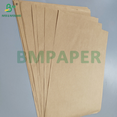 60gsm Unbleached Brown MG Ribbed Kraft Paper For Carrier Bags 762mm x 300m