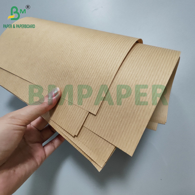 60gsm Unbleached Brown MG Ribbed Kraft Paper For Carrier Bags 762mm x 300m