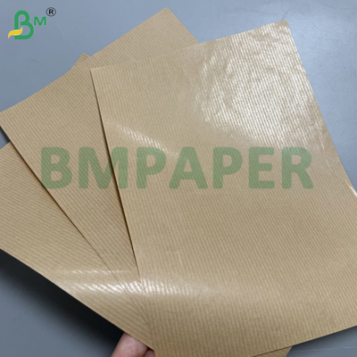 60g Machine Glazed 1 Side Stripped Brown Kraft Paper For Pouches