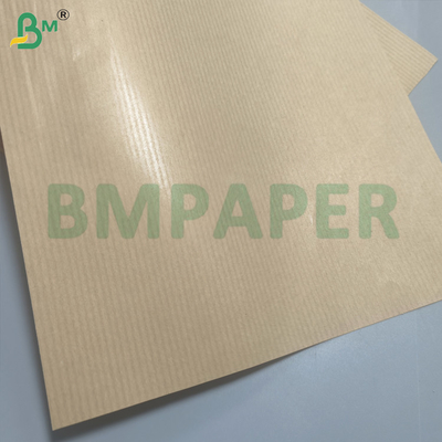 Striped Kraft Paper Texture 40gsm One Side Machine Glazed Glossy For Wrapping
