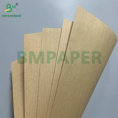 Wood Pulp Striped 60gsm 70gsm Brown Red Kraft Paper For Carton Liner Paper