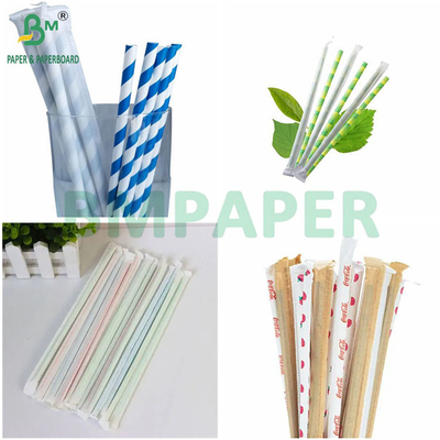 26grs Plain White Food Grade Paper Rolls for Wrapping Disposable Straws