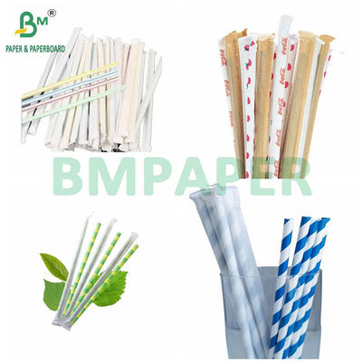 100% Green Safe 24grs 26grs 28grs Straw Wrapping Paper Rolls 29mm 34mm