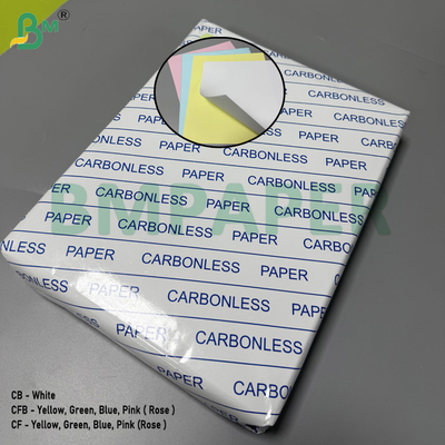 80gsm NCR Carbonless Paper In White And Multiple Colors Legal Size 8.5" X 14"