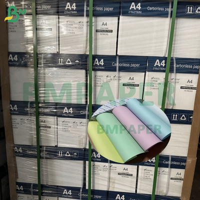 80gsm NCR Carbonless Paper In White And Multiple Colors Legal Size 8.5" X 14"
