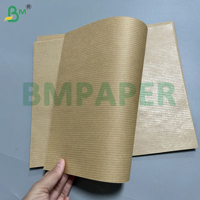 70gsm 80gsm r Brown Color Ribbed Kraft Paper Roll To Food Package Bags 60cm Reel