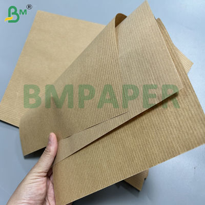 70gsm 80gsm r Brown Color Ribbed Kraft Paper Roll To Food Package Bags 60cm Reel