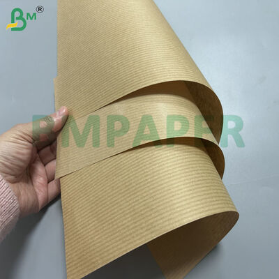 30gsm 32gsm Brown Color MG Ribbed Kraft Paper For Food Package 700mm 800mm