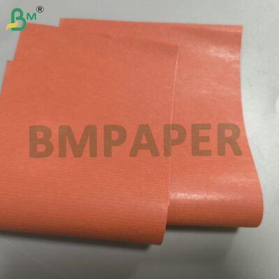 Red Striped Single Sided Wax Coated Kraft Paper 37gsm 42gsm For Wrapping Fruits