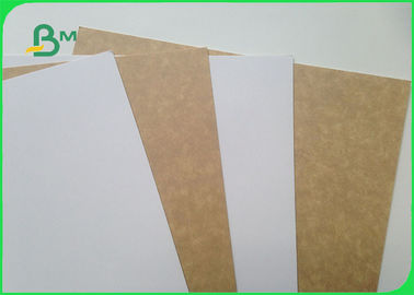 450gsm  FSC Certified Clay Coated Kraft Back Food Grade Paper Roll / White Liner Paper For Packing