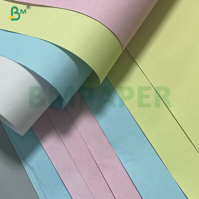 78gsm CB CFB CF Yellow White Pink Carbonless Copy Paper 214MM
