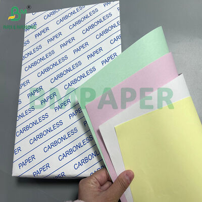 70gsm 75gsm Blue Pink Yellow Carbonless Paper For Delivery Receipt 61 x 86cm