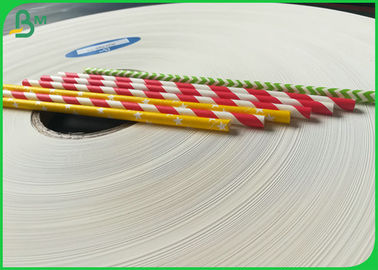 400mm Uncoating 60gsm 120gsm White Color Printable Straw Paper For Drinking Straws