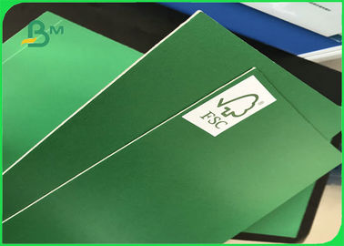 FSC Certificated 1.0mm - 3.0 mm Uncoated Green Cardboard With Great Stifiness For Packages Boxes