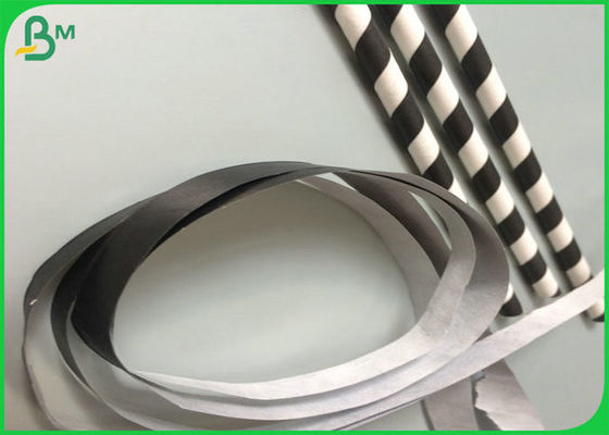 60gsm FDA Certificate Printable Black Straw Food Grade Paper Roll For Coffee Or Milk Tea