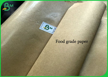 FDA One Side PE Coated Food Grade Paper Roll / 120g 90g 50g Kraft Paper For Food Package