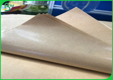 FDA One Side PE Coated Food Grade Paper Roll / 120g 90g 50g Kraft Paper For Food Package