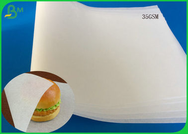 35GSM Perfect Oil - Proof And High Temperature Resistance White MF Burger Paper For KFC Wrapping