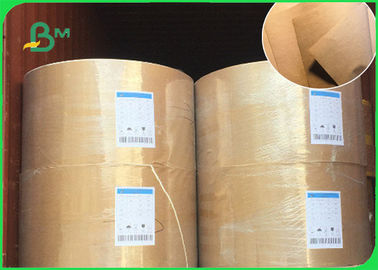 40GSM 50GSM Eco - Friendly Food Grade Paper Roll / Brown Kraft Paper For Street Food Market