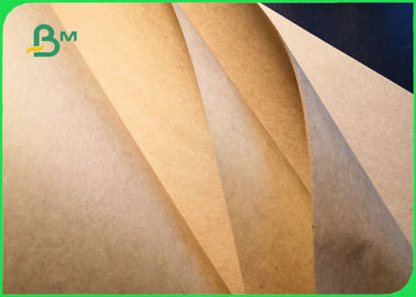 40GSM 50GSM Eco - Friendly Food Grade Paper Roll / Brown Kraft Paper For Street Food Market