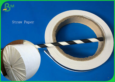 13mm To 28mm Width Food Grade Paper Roll / Soakable And Durable Drinking Straw Paper