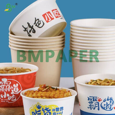 Anti Grease Double Sides PE Coated Paper For Instant Food Packing Bowl