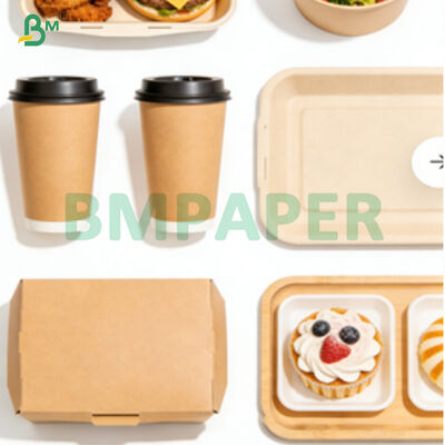 Good Folding Resistance Brown PE Coated Kraft Paper For Food Packaging