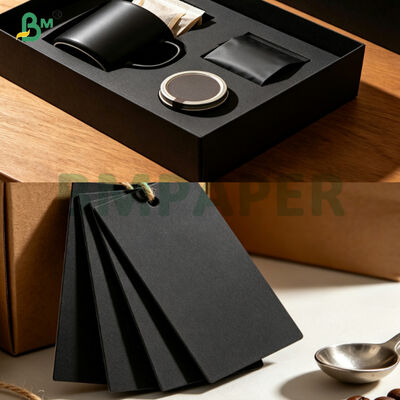 Virgin Wood Pulp Matte High Stiffness Black Card 250g for High-end Packaging