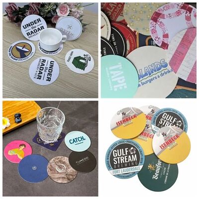 High Bulk Uncoated Absorbent Cardboard 0.6mm 0.8mm for Disposable Paper Coasters