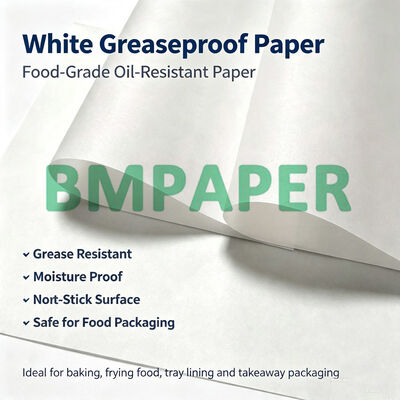 45gsm Grease Proof Paper Rolls Width 565mm, White Brown Food Grade Kit 3 - 10