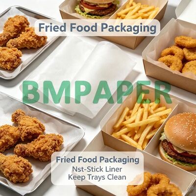 45gsm Grease Proof Paper Rolls Width 565mm, White Brown Food Grade Kit 3 - 10
