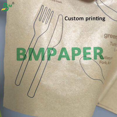 Custom Printed Brown PE Coated Kraft Paper For Food Bags, Liners