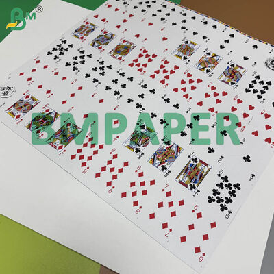 320g Playing Card Stock With Linen Textured Finish, Opaque Blue Center Sheets 52x71cm