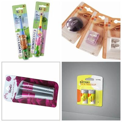 Single Side Gloss Blister Cardboard 350gsm for Toothbrush Clamshell Packing