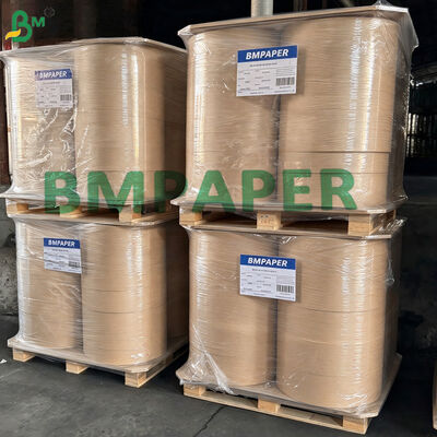 Straw Individual Wrap Paper Brown Color 28gsm Custom Logo Printing