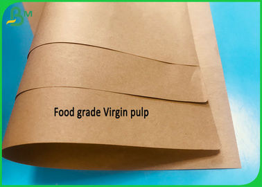 40G 50G 60G Uncoated Food Grade Paper Roll , Kraft Brown Paper With FDA Certified