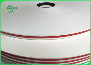 60gsm 120gsm Printed Straw Paper , 13.5mm 14mm 15mm Food Grade Kraft Paper Roll