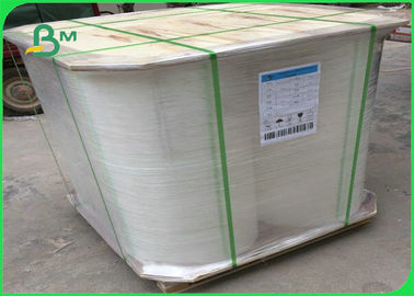 60gsm 120gsm Printed Straw Paper , 13.5mm 14mm 15mm Food Grade Kraft Paper Roll