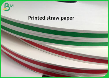 Smooth Surface 60g 80g 120g Food Grade Paper Roll / Colored Straw Paper With Custom Size