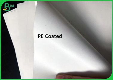 Jumbo Roll PE Coated One Side Brown / White Kraft Paper For Food Packing