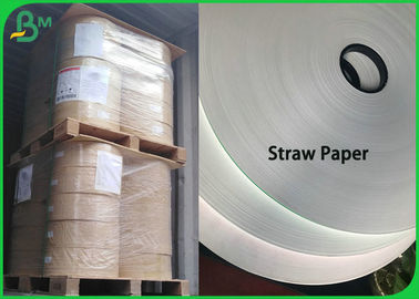 Harmless 28G 60G 120G FDA Brown Straw Paper In Roll 15mm 26mm 31mm Width