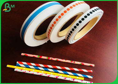 120GSM 13.7MM 1600 Meters Bobbins Raw Material For Preprinted Paper Straws