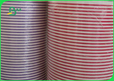 60gsm 120gsm Food Grade Ink Yellow Printed Straw Paper Roll Slitted 14mm 15mm