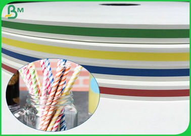 FDA Certificate 13.7mm 14mm 15mm 60gsm 120gsm Printed Straw Paper For Straws