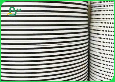 100% Compostable Disposable 60gsm Striped Straw Paper For Bars